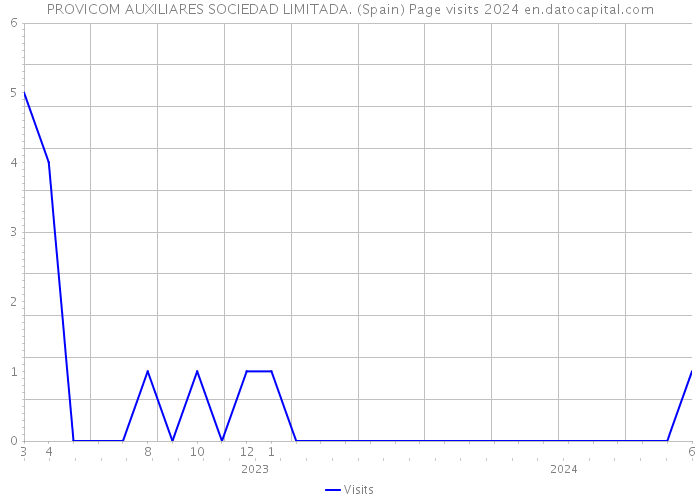 PROVICOM AUXILIARES SOCIEDAD LIMITADA. (Spain) Page visits 2024 