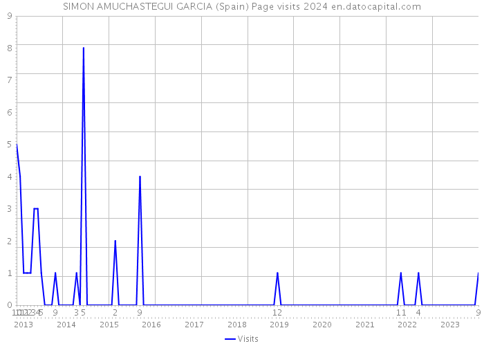 SIMON AMUCHASTEGUI GARCIA (Spain) Page visits 2024 