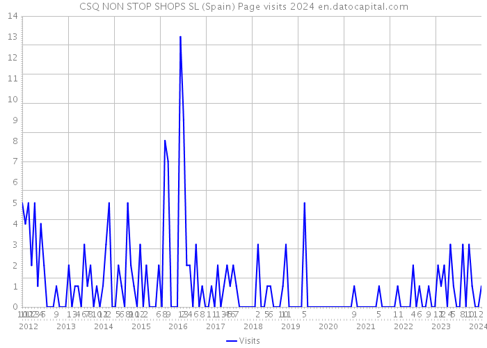 CSQ NON STOP SHOPS SL (Spain) Page visits 2024 