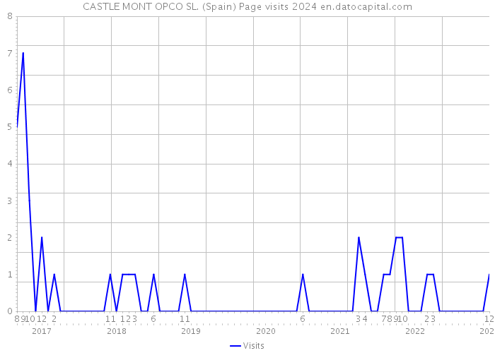 CASTLE MONT OPCO SL. (Spain) Page visits 2024 