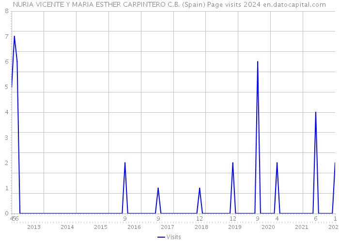 NURIA VICENTE Y MARIA ESTHER CARPINTERO C.B. (Spain) Page visits 2024 