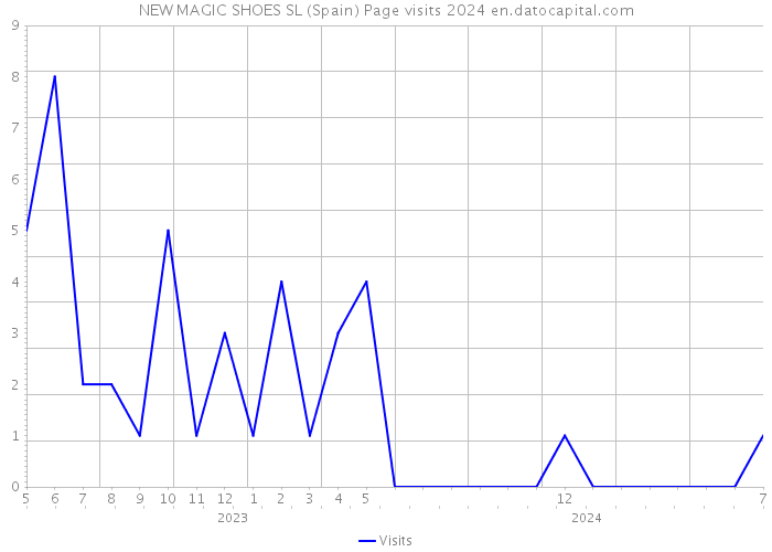 NEW MAGIC SHOES SL (Spain) Page visits 2024 