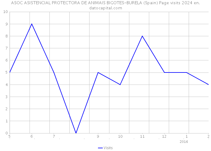 ASOC ASISTENCIAL PROTECTORA DE ANIMAIS BIGOTES-BURELA (Spain) Page visits 2024 