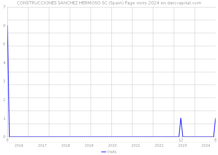 CONSTRUCCIONES SANCHEZ HERMOSO SC (Spain) Page visits 2024 