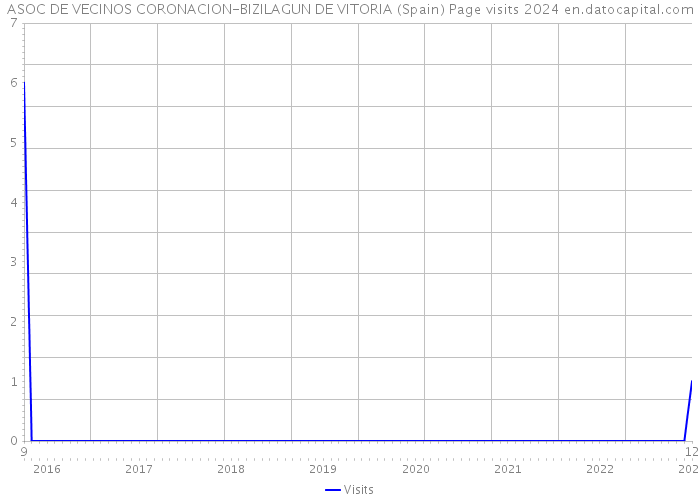 ASOC DE VECINOS CORONACION-BIZILAGUN DE VITORIA (Spain) Page visits 2024 