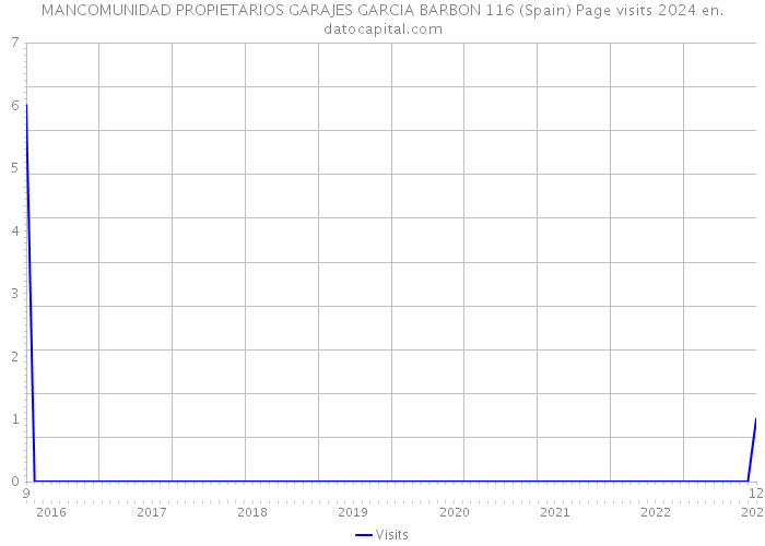 MANCOMUNIDAD PROPIETARIOS GARAJES GARCIA BARBON 116 (Spain) Page visits 2024 