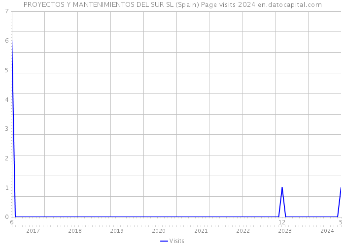 PROYECTOS Y MANTENIMIENTOS DEL SUR SL (Spain) Page visits 2024 