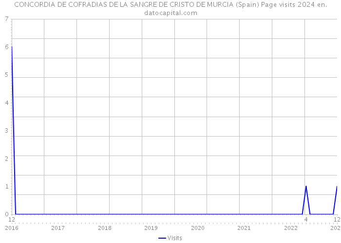 CONCORDIA DE COFRADIAS DE LA SANGRE DE CRISTO DE MURCIA (Spain) Page visits 2024 