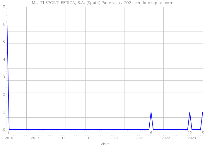 MULTI SPORT IBERICA, S.A. (Spain) Page visits 2024 