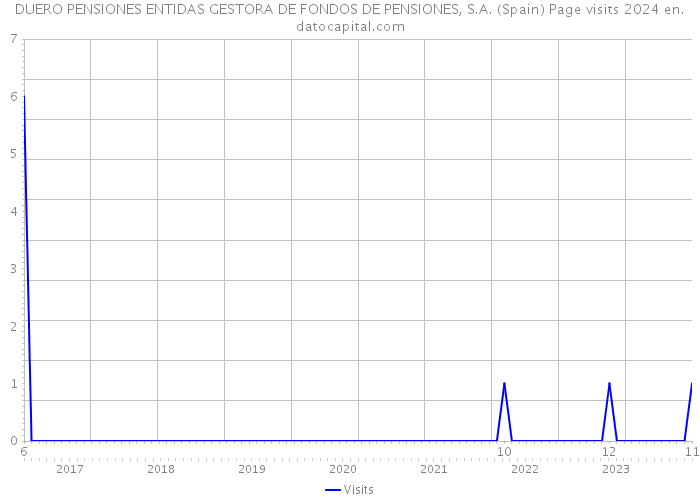 DUERO PENSIONES ENTIDAS GESTORA DE FONDOS DE PENSIONES, S.A. (Spain) Page visits 2024 