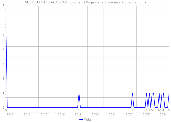 SURPLUS CAPITAL GROUP SL (Spain) Page visits 2024 