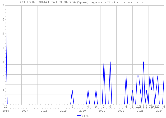 DIGITEX INFORMATICA HOLDING SA (Spain) Page visits 2024 