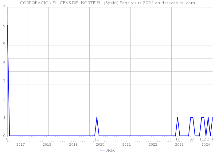 CORPORACION SILICEAS DEL NORTE SL. (Spain) Page visits 2024 