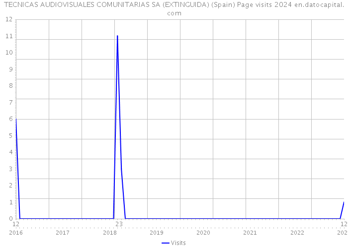 TECNICAS AUDIOVISUALES COMUNITARIAS SA (EXTINGUIDA) (Spain) Page visits 2024 