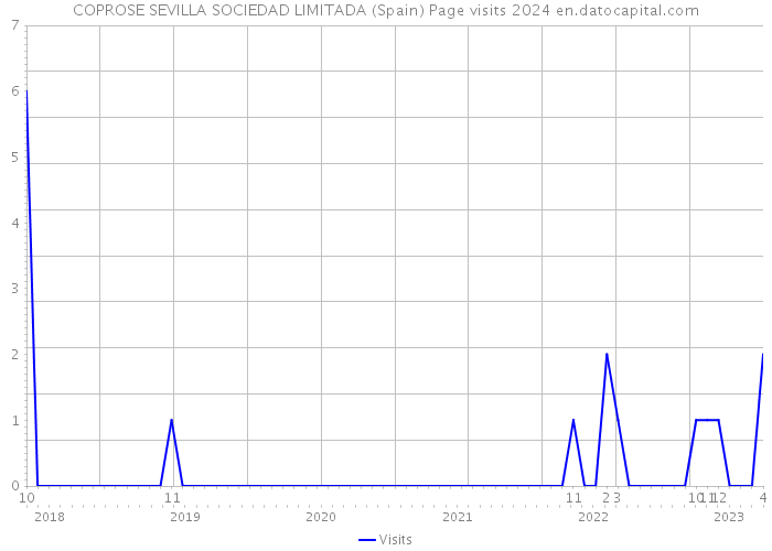 COPROSE SEVILLA SOCIEDAD LIMITADA (Spain) Page visits 2024 