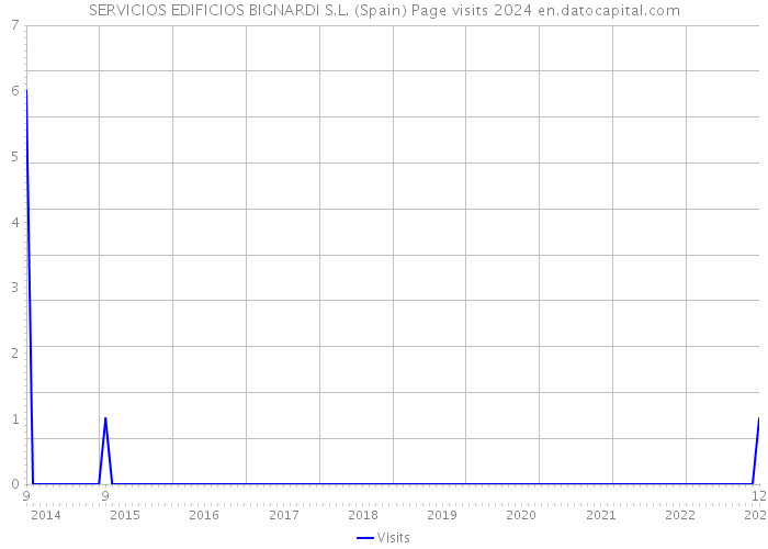 SERVICIOS EDIFICIOS BIGNARDI S.L. (Spain) Page visits 2024 