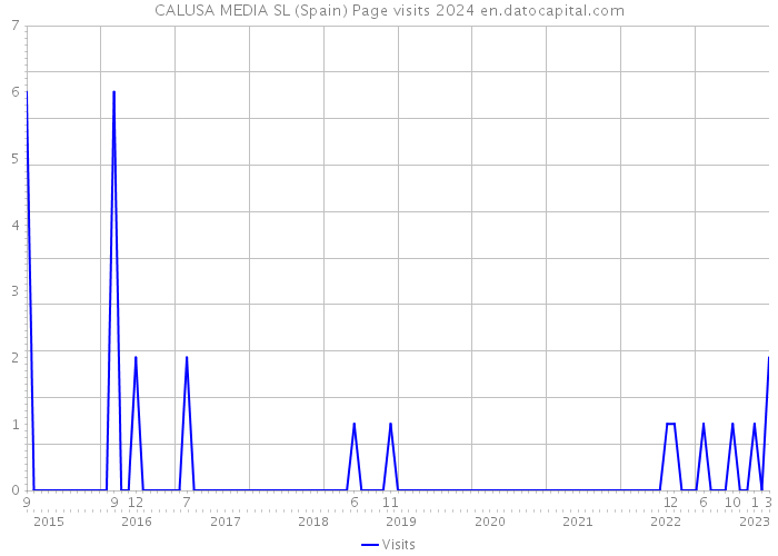 CALUSA MEDIA SL (Spain) Page visits 2024 