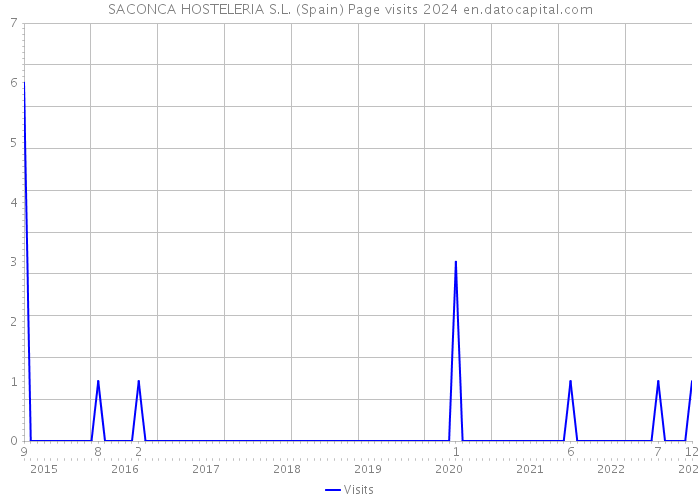 SACONCA HOSTELERIA S.L. (Spain) Page visits 2024 