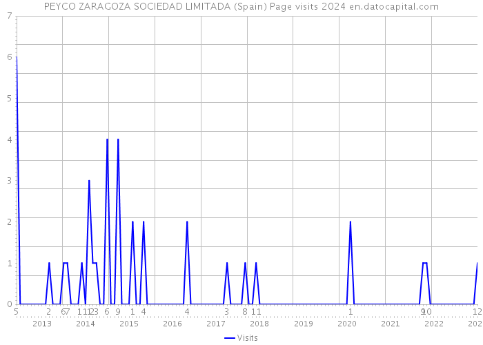 PEYCO ZARAGOZA SOCIEDAD LIMITADA (Spain) Page visits 2024 
