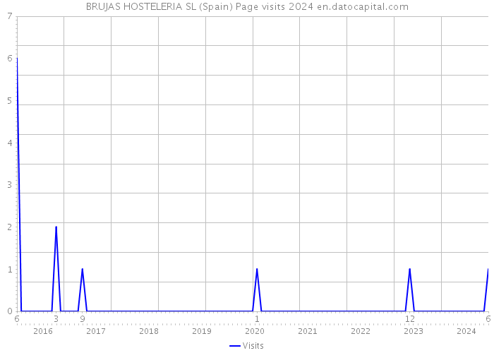 BRUJAS HOSTELERIA SL (Spain) Page visits 2024 