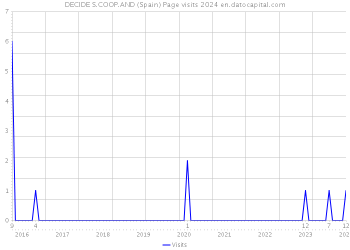 DECIDE S.COOP.AND (Spain) Page visits 2024 