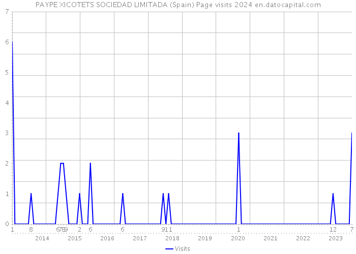 PAYPE XICOTETS SOCIEDAD LIMITADA (Spain) Page visits 2024 
