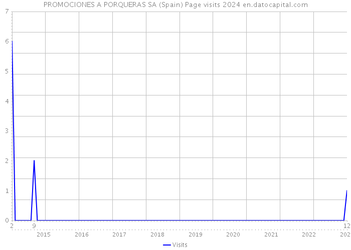 PROMOCIONES A PORQUERAS SA (Spain) Page visits 2024 