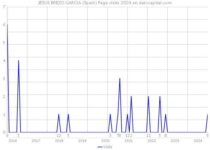 JESUS BREZO GARCIA (Spain) Page visits 2024 