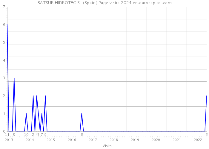 BATSUR HIDROTEC SL (Spain) Page visits 2024 