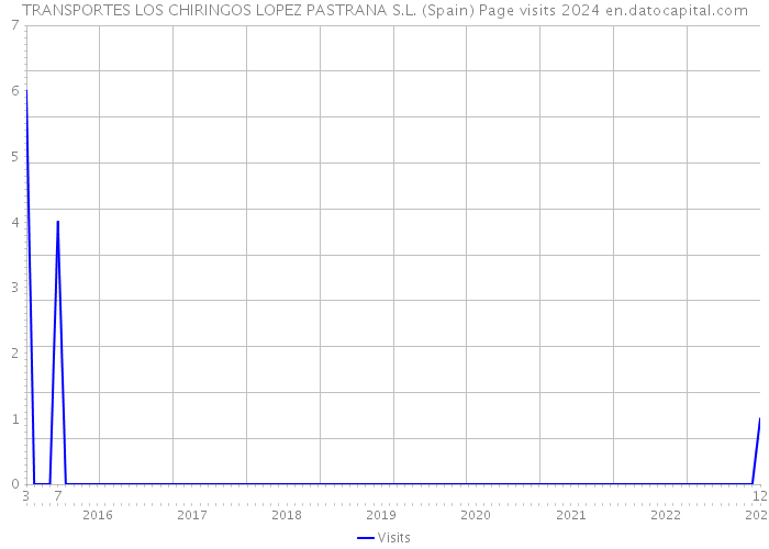 TRANSPORTES LOS CHIRINGOS LOPEZ PASTRANA S.L. (Spain) Page visits 2024 