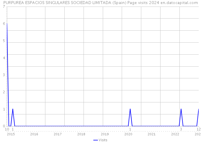 PURPUREA ESPACIOS SINGULARES SOCIEDAD LIMITADA (Spain) Page visits 2024 