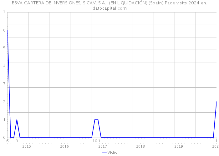 BBVA CARTERA DE INVERSIONES, SICAV, S.A. (EN LIQUIDACIÓN) (Spain) Page visits 2024 