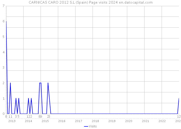 CARNICAS CARO 2012 S.L (Spain) Page visits 2024 