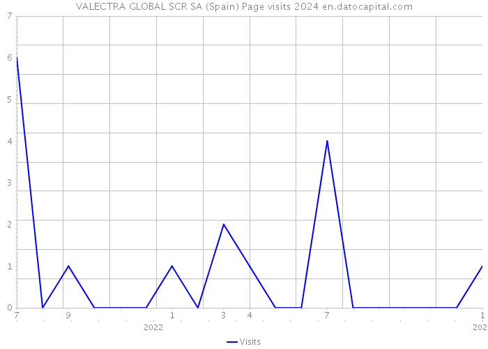 VALECTRA GLOBAL SCR SA (Spain) Page visits 2024 