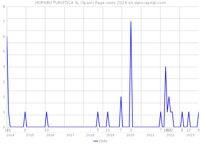 HOPABU TURISTICA SL (Spain) Page visits 2024 