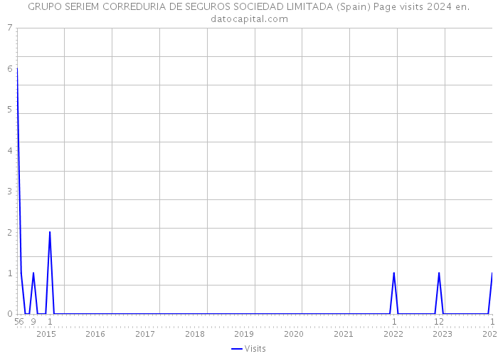 GRUPO SERIEM CORREDURIA DE SEGUROS SOCIEDAD LIMITADA (Spain) Page visits 2024 