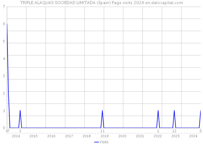 TRIPLE ALAQUAS SOCIEDAD LIMITADA (Spain) Page visits 2024 