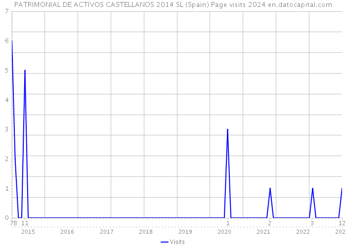 PATRIMONIAL DE ACTIVOS CASTELLANOS 2014 SL (Spain) Page visits 2024 