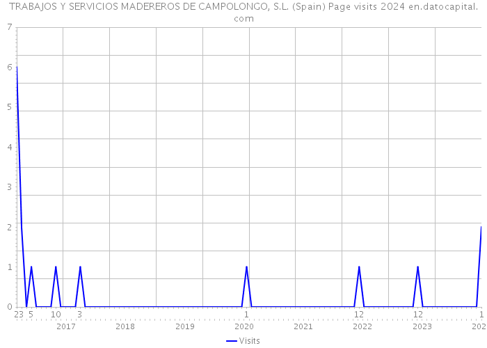 TRABAJOS Y SERVICIOS MADEREROS DE CAMPOLONGO, S.L. (Spain) Page visits 2024 