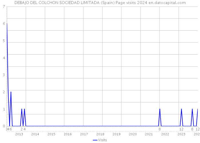 DEBAJO DEL COLCHON SOCIEDAD LIMITADA (Spain) Page visits 2024 