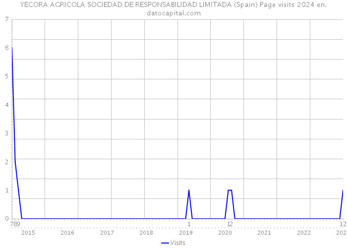YECORA AGRICOLA SOCIEDAD DE RESPONSABILIDAD LIMITADA (Spain) Page visits 2024 