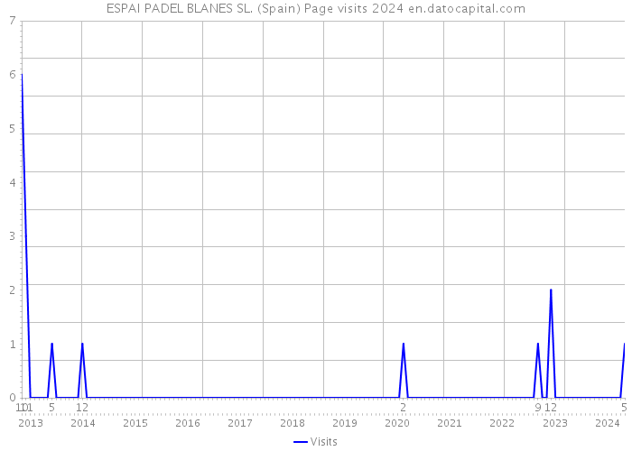 ESPAI PADEL BLANES SL. (Spain) Page visits 2024 