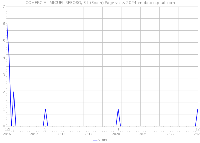 COMERCIAL MIGUEL REBOSO, S.L (Spain) Page visits 2024 