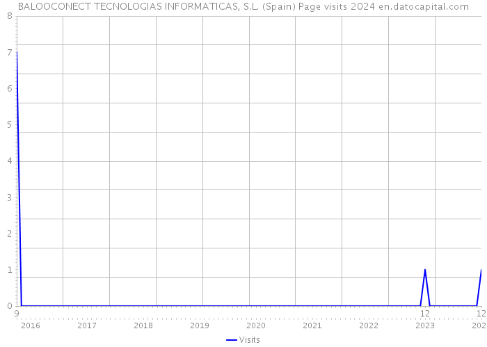 BALOOCONECT TECNOLOGIAS INFORMATICAS, S.L. (Spain) Page visits 2024 