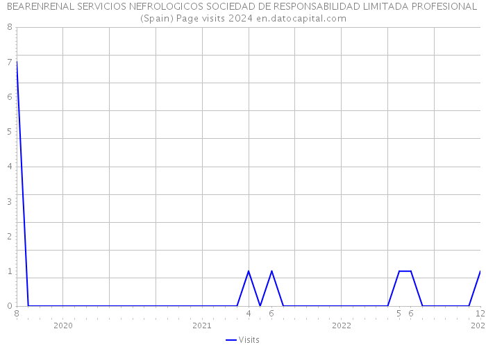 BEARENRENAL SERVICIOS NEFROLOGICOS SOCIEDAD DE RESPONSABILIDAD LIMITADA PROFESIONAL (Spain) Page visits 2024 