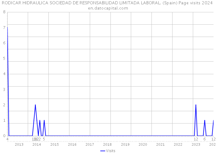 RODICAR HIDRAULICA SOCIEDAD DE RESPONSABILIDAD LIMITADA LABORAL. (Spain) Page visits 2024 