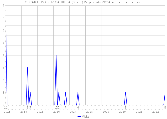 OSCAR LUIS CRUZ CAUBILLA (Spain) Page visits 2024 
