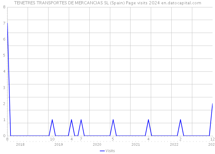 TENETRES TRANSPORTES DE MERCANCIAS SL (Spain) Page visits 2024 