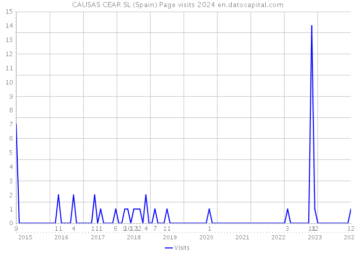 CAUSAS CEAR SL (Spain) Page visits 2024 