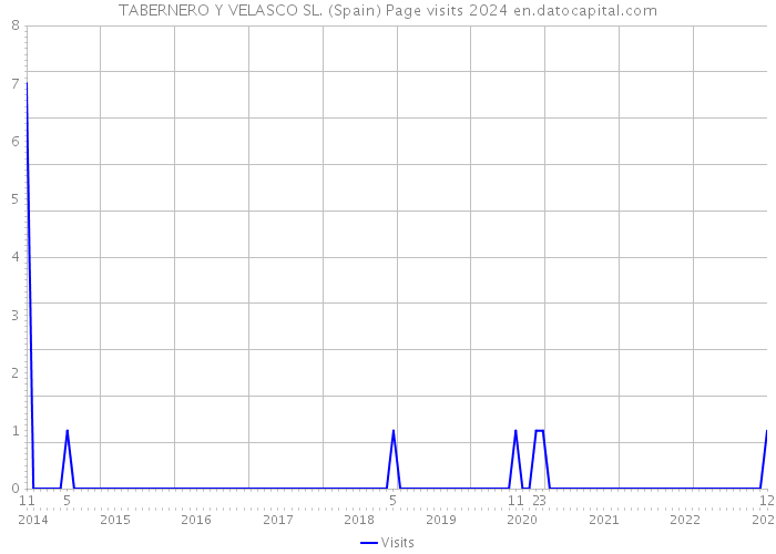 TABERNERO Y VELASCO SL. (Spain) Page visits 2024 